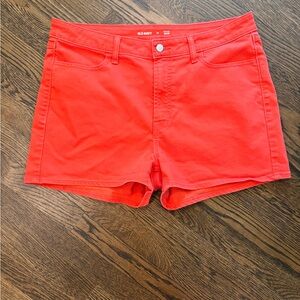 Old Navy Women's Orange Jean Shorts in Size 14